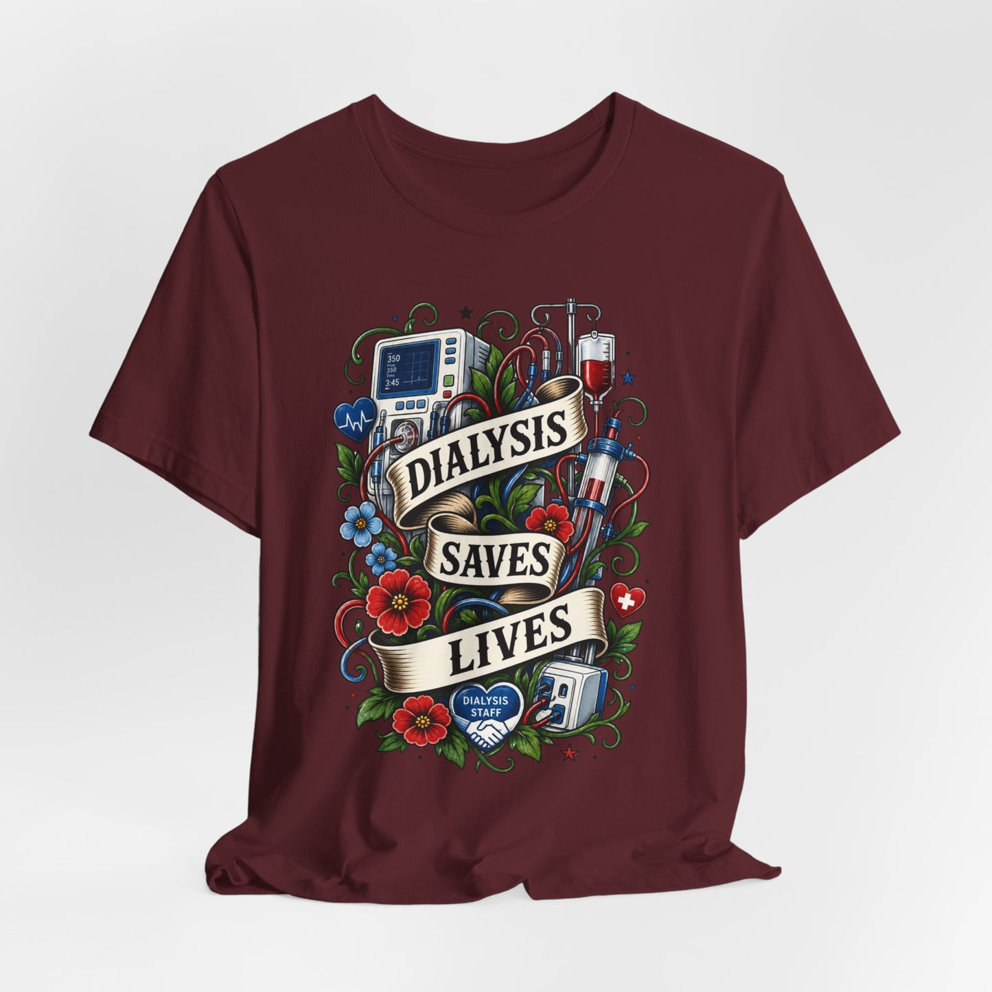 Dialysis Saves Lives T-Shirt — Nephrology Nurse & Kidney Care Awareness Tee