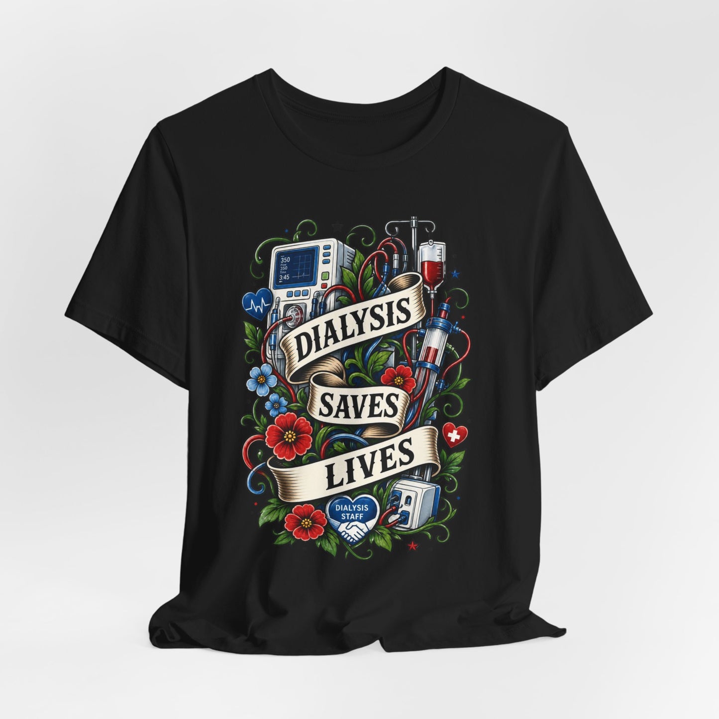 Dialysis Saves Lives T-Shirt — Nephrology Nurse & Kidney Care Awareness Tee