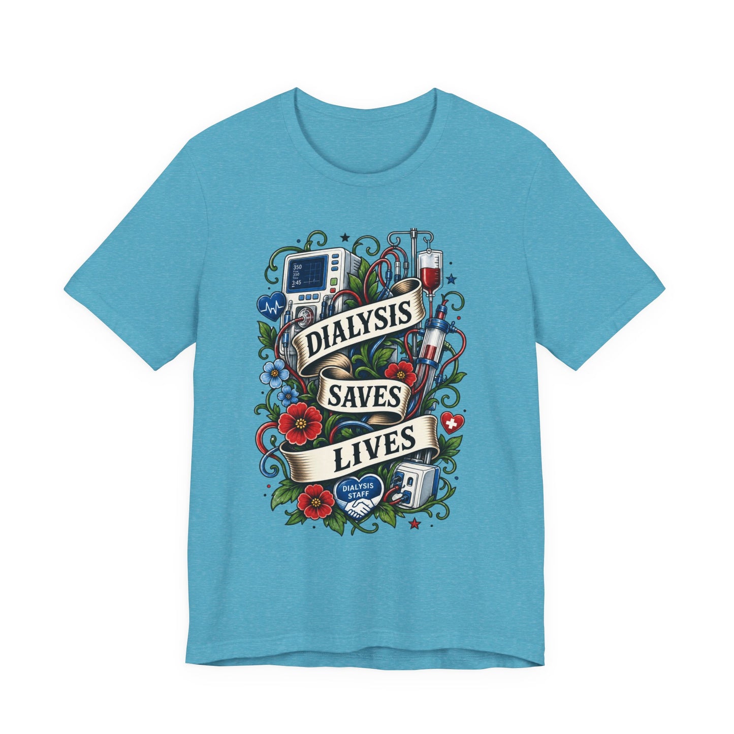 Dialysis Saves Lives T-Shirt — Nephrology Nurse & Kidney Care Awareness Tee