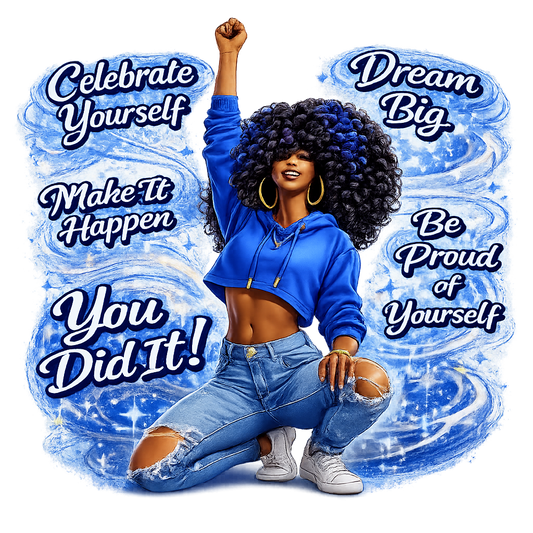 Afro Girls Blue (Decal Only)