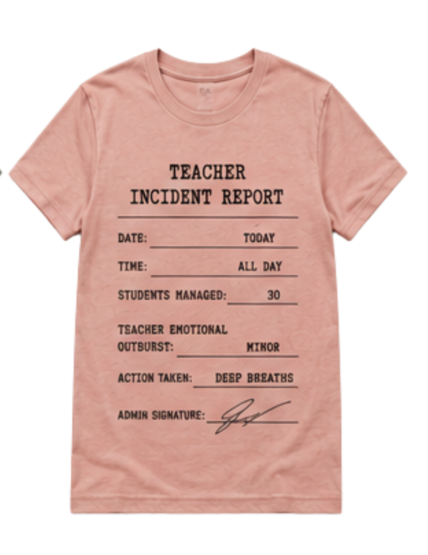 Teacher Survival Collection- Teacher Incident Report